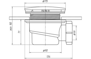 Сифон для поддона Triton М0000034884 D90 мм Сифон для поддона Triton М0000034884 D90 мм