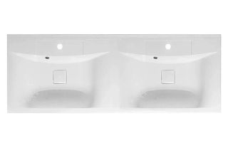 Раковина с двумя чашами Belbagno BB1200/450-2-LV-MR-PR 120 см белый