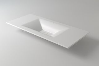 Столешница с раковиной Holbi Sirius 100см белый матовый 1.05.002.11.1 Столешница с раковиной Holbi Sirius 100см белый матовый 1.05.002.11.1