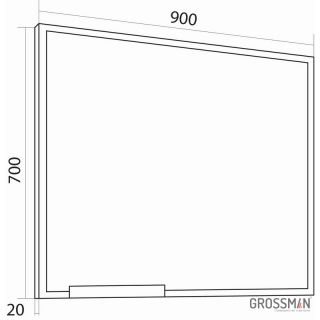 Зеркало Grossman Лофт 209002 90 см с полкой