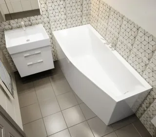 Ванна из литого мрамора Astra-Form Скат 170x75 (левая/правая)