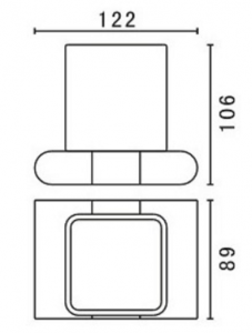 Стакан Art&Max Platino AM-E-3968-MB чёрный