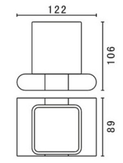 Стакан Art&Max Platino AM-E-3968-MB чёрный