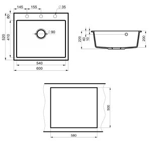 Мойка кухонная Point Бинга PN3003GR 60 см графит