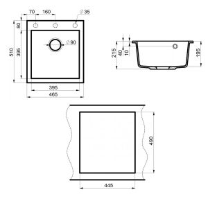 Мойка кухонная Point Моко PN3006B 47 см черный