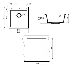 Мойка кухонная Point Моко PN3006W 47 см белый