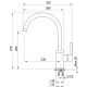 Смеситель для кухни Point PN3101B черный