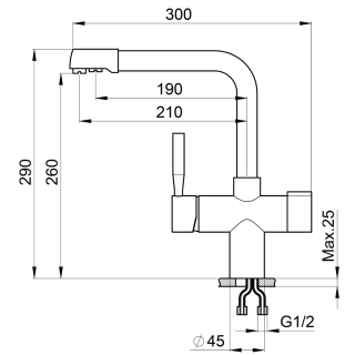 Смеситель для кухни Point PN3104W белый Смеситель для кухни Point PN3104W белый
