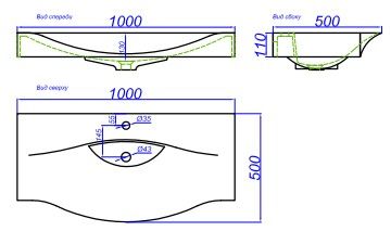Раковина Aqwella Bergamo 1000 Раковина Aqwella Bergamo 1000