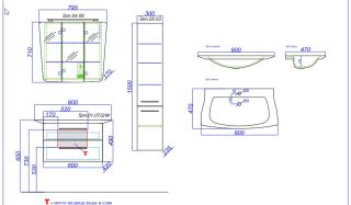 Пенал Aqwella Simphony Sim.05.03/W Пенал Aqwella Simphony Sim.05.03/W