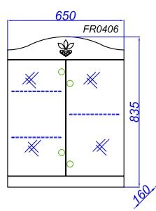 Зеркальный шкаф Aqwella Франческа FR0406 Зеркальный шкаф Aqwella Франческа FR0406