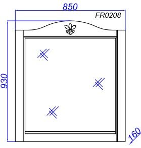 Зеркало Aqwella Франческа FR0208 Зеркало Aqwella Франческа FR0208