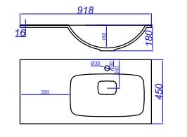 Раковина Aqwella Malaga 900L Раковина Aqwella Malaga 900L