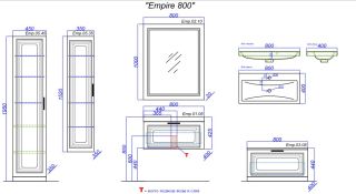 Тумба Aqwella Империя Emp.03.08/W Тумба Aqwella Империя Emp.03.08/W