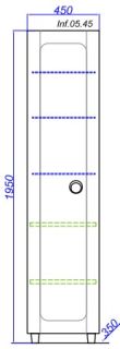 Пенал Aqwella Инфинити Inf.05.45/BLK Пенал Aqwella Инфинити Inf.05.45/BLK