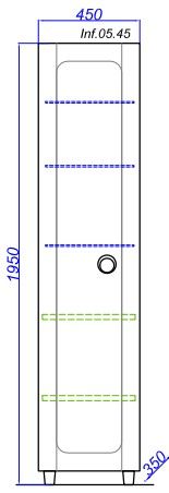 Пенал Aqwella Инфинити Inf.05.45/BLK Пенал Aqwella Инфинити Inf.05.45/BLK