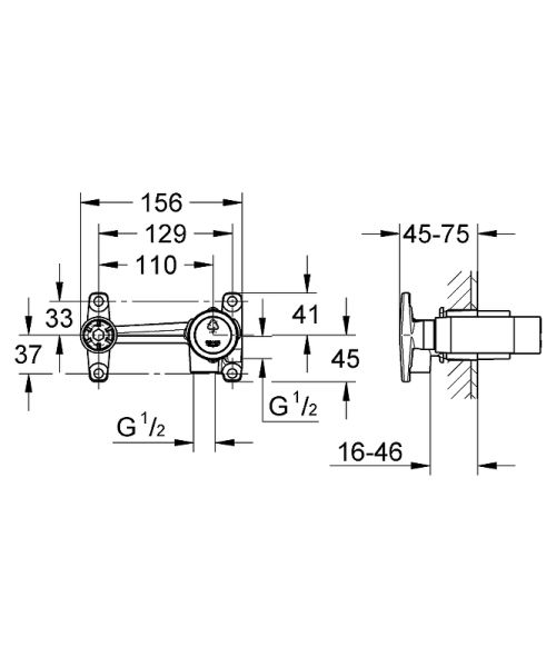 Скрытая часть для смесителя Grohe G 1/2 (32635000)