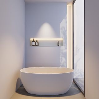 Скрытая настенная ниша с LED подсветкой ABBER Nischen AN3006BST сталь брашированная