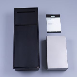 Скрытая настенная ниша с корзиной и бумагодержателем ABBER Nischen AN3008MB чёрный матовый
