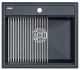 Комплект Paulmark: мойка Stepia 60 и ролл-мат Step PM115951-DG+R375-BS графит/брашированная нержавеющая сталь
