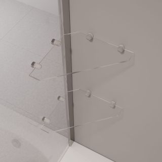 Шторка на ванну RGW SC-54 03115408-11 с полкой 80 см профиль хром стекло прозрачное