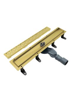 Душевой лоток Cezares Движение (Slider) SLIDER-LD-60-BORO 60 см брашированное золото