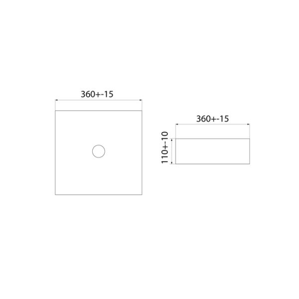 Раковина IDDIS Slide 36см чёрый матовый SLIBM01i27