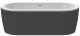 Акриловая ванна Cezares Slim Central 180x80см чёрный SLIM CENTRAL-180-80-60-NERO-SET