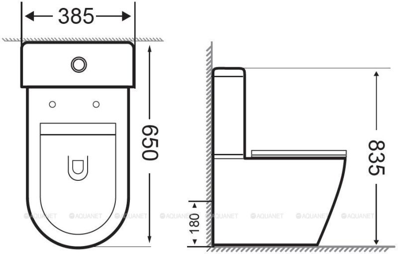 Бачок для унитаза Aquanet Cetus-C2 BL-102N-TPT 203343