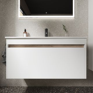 Подвесная тумба под раковину Sancos Smart SM100W 100см белый глянец