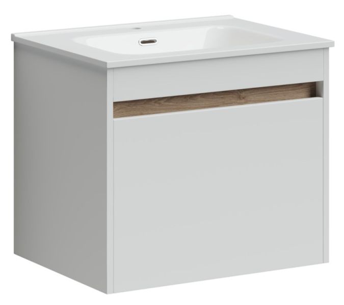 Подвесная тумба под раковину Sancos Smart SM60W 60см белый глянец Подвесная тумба под раковину Sancos Smart SM60W 60см белый глянец