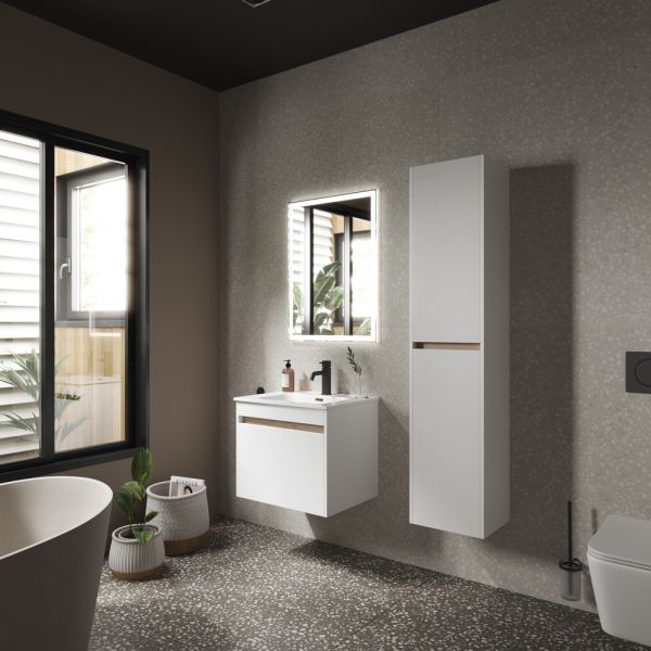 Подвесная тумба под раковину Sancos Smart SM60W 60см белый глянец Подвесная тумба под раковину Sancos Smart SM60W 60см белый глянец
