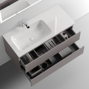 Подвесная тумба под раковину Sancos Snob T SNT100LSM левая 100см Doha Soft