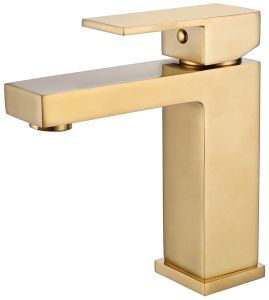 Смеситель для раковины ABBER Daheim матовое золото AF8210G