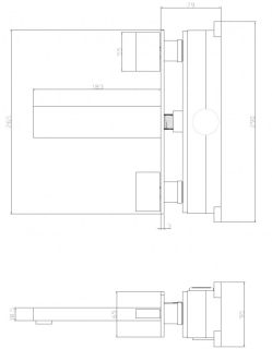 Встраиваемый смеситель для раковины ABBER Daheim AF82122B чёрный матовый