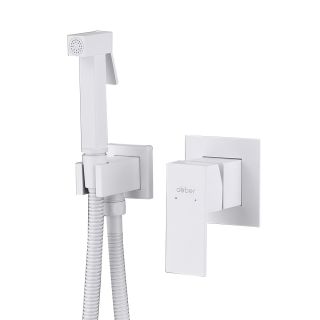 Гигиенический душ со смесителем ABBER Daheim AF8225W белый матовый