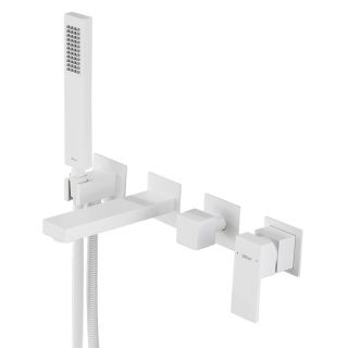 Смеситель ABBER Daheim AF8230W для ванны белый матовый