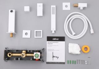 Смеситель ABBER Daheim AF8230W для ванны белый матовый