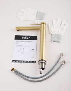 Смеситель для раковины ABBER Emotion AF8811BG-L брашированное светлое золото