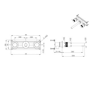 Смеситель для раковины ABBER Emotion 316 AF88121BG-M брашированное светлое золото