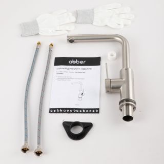 Смеситель для кухни ABBER Emotion 316 AF8814BST брашированная сталь
