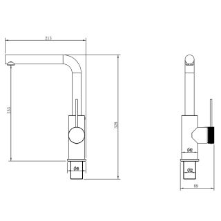 Смеситель для кухни ABBER Emotion 316 AF8814BST брашированная сталь
