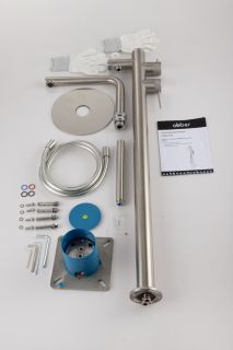 Напольный смеситель для ванны ABBER Emotion 316 AF8815BST брашированная сталь