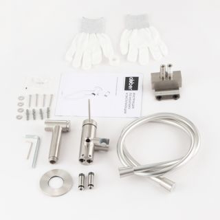 Гигиенический душ со смесителем ABBER Emotion 316 AF8825BST брашированная сталь