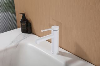 Смеситель для раковины ABBER Emotion AF8810W белый матовый
