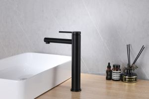 Смеситель для накладной раковины ABBER Emotion чёрный матовый AF8811B