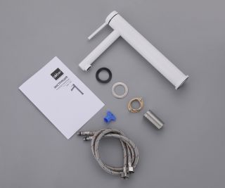 Смеситель для раковины ABBER Emotion  AF8811W белый матовый