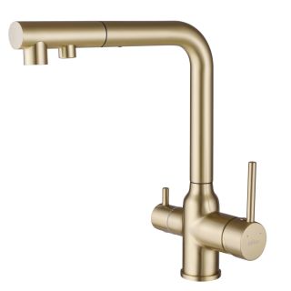 Смеситель для кухни Abber Emotion AF8814G матовое золото