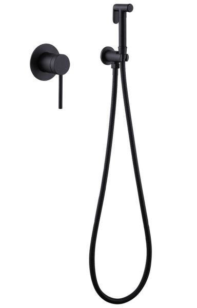 Гигиенический душ ABBER Emotion AF8825B со смесителем чёрный матовый