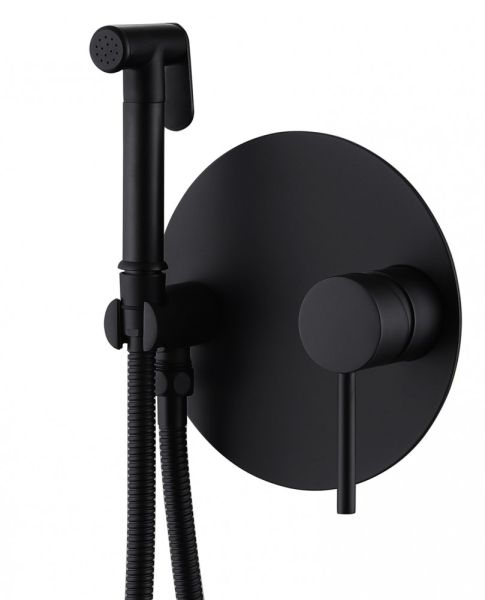Гигиенический душ ABBER Emotion AF8826B со смесителем чёрный матовый